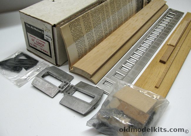 All-Nation Line 1/48 Norfolk and Western 62' Coach O Scale - Monitor Roof, 5005 plastic model kit